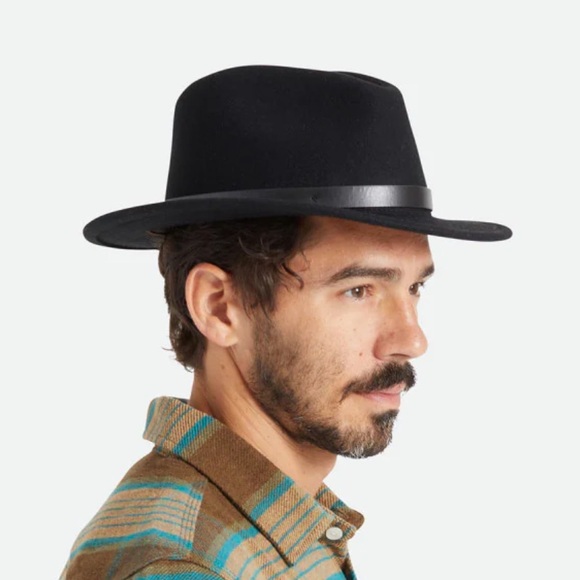 NWT - Brixton Adult Messer Fedora 100% Wool Felt Hat - Size L - Picture 3 of 13